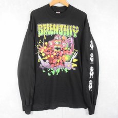 画像1: 1993 GREEN JELLY USA製 コメディロックバンドロンT BLACK XL (1)