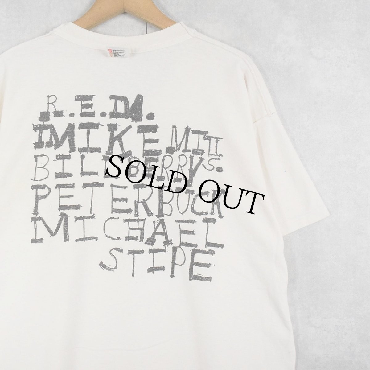 画像2: 80's R.E.M CANADA製 インサイドアウト バンドTシャツ XL (2)