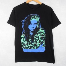 画像1: Billie Eilish ミュージシャンプリントTシャツ BLACK L (1)