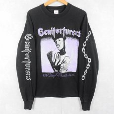 画像1: 90's Genitorturers USA製 "120 Days of Genitorture" カットオフ インダストリアルメタルバンドロンT BLACK L (1)