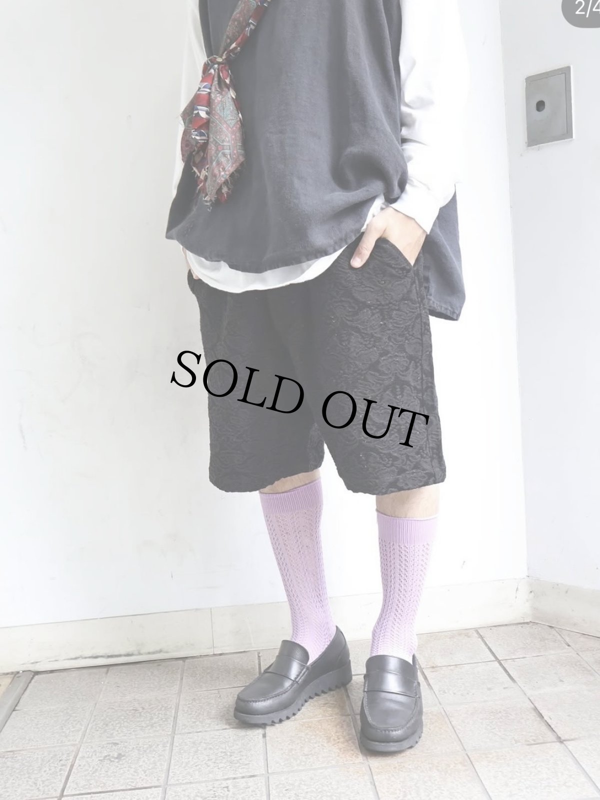 画像3: 2025SS ink "DAMASK WIDE SHORTS" BLACK 【FREE】 (3)