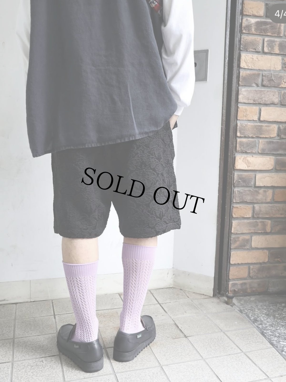 画像4: 2025SS ink "DAMASK WIDE SHORTS" BLACK 【FREE】 (4)