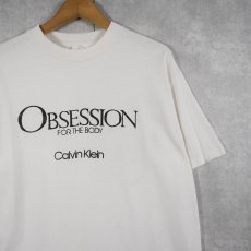 画像1: 90's Calvin Klein USA製 "OBSESSION FOR THE BODY" ロゴプリントTシャツ XL (1)