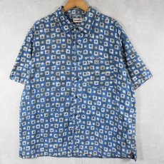 画像1: 総柄 コットンシャツ 46 (1)