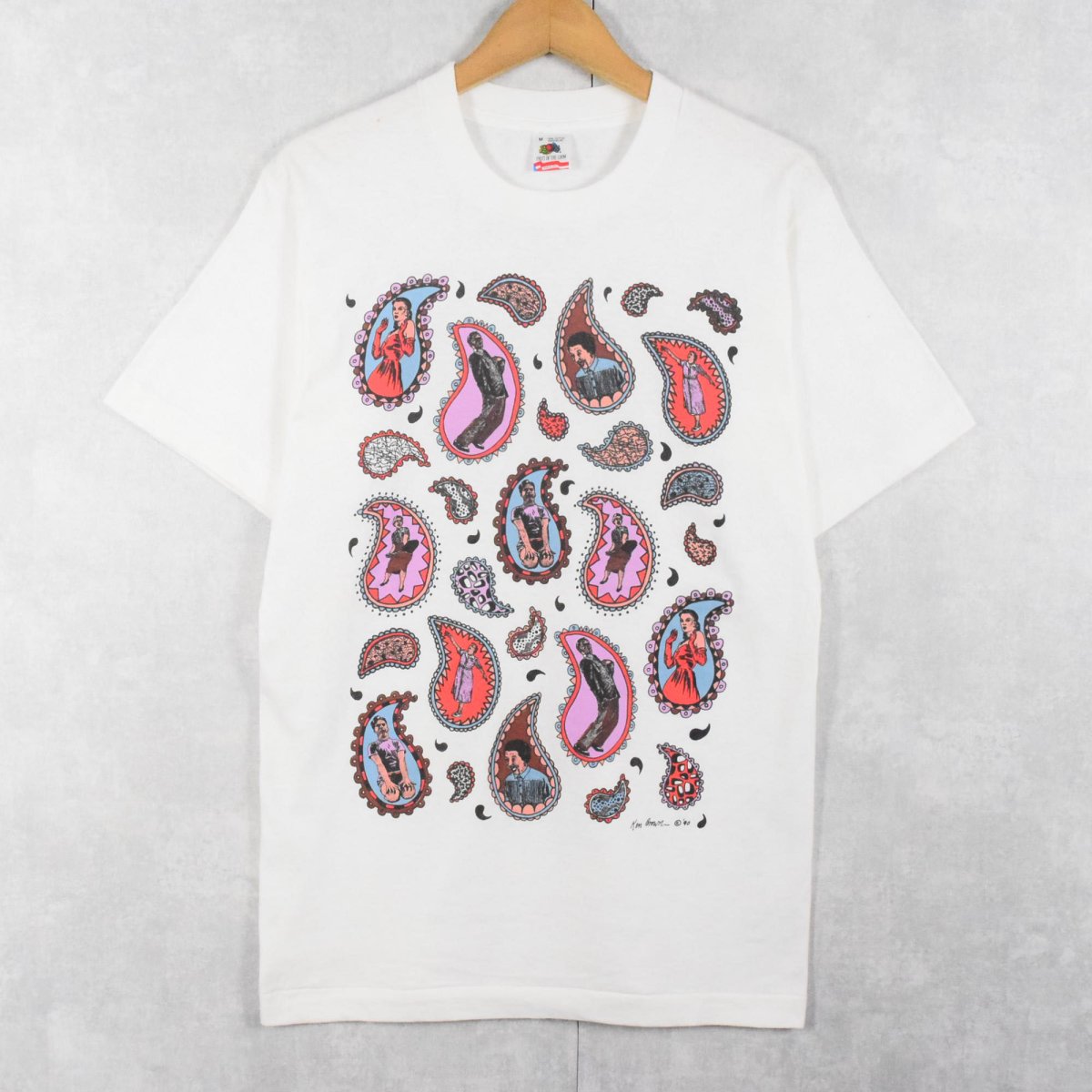 画像1: 90's Ken Brown USA製 アートプリントTシャツ M (1)
