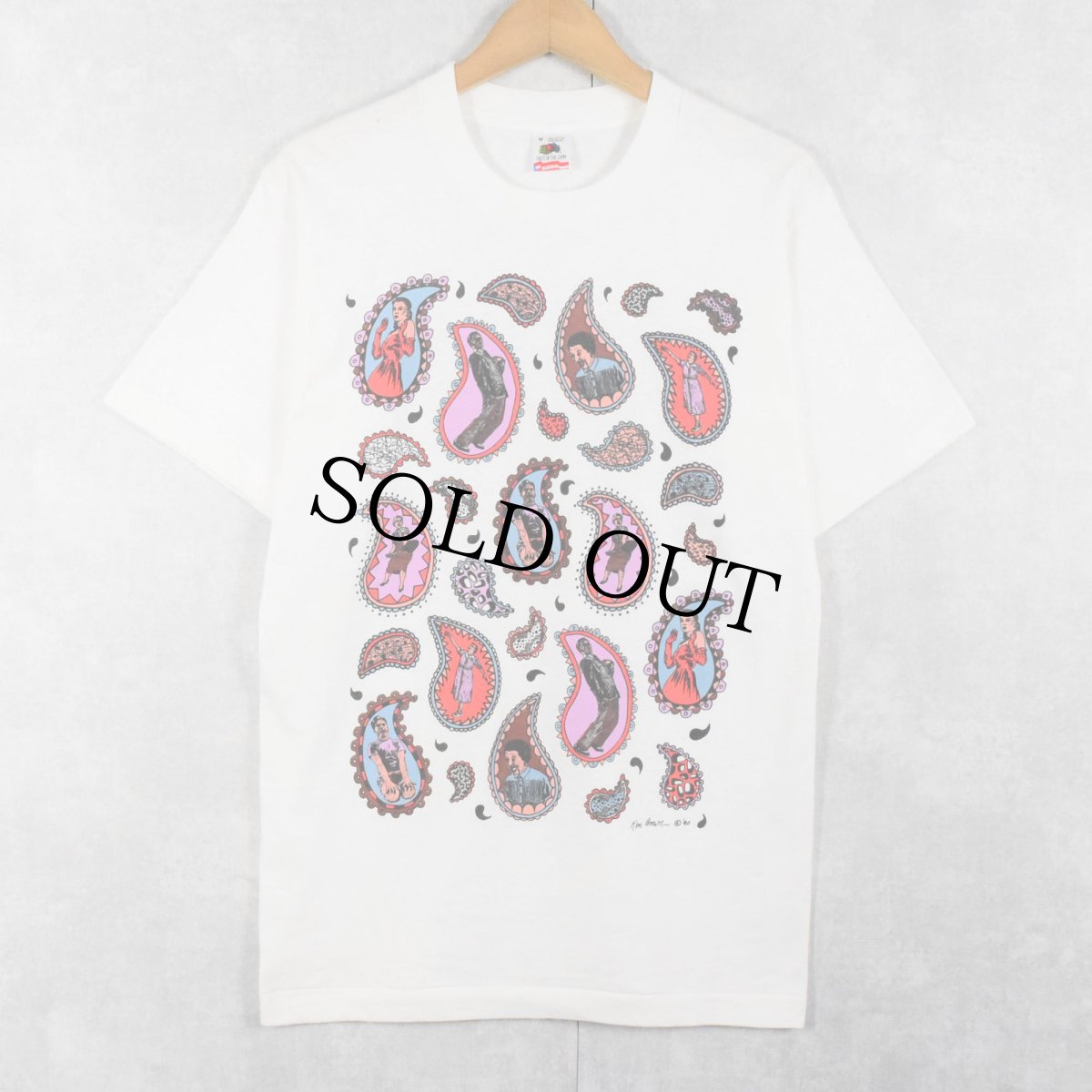 画像1: 90's Ken Brown USA製 アートプリントTシャツ M (1)