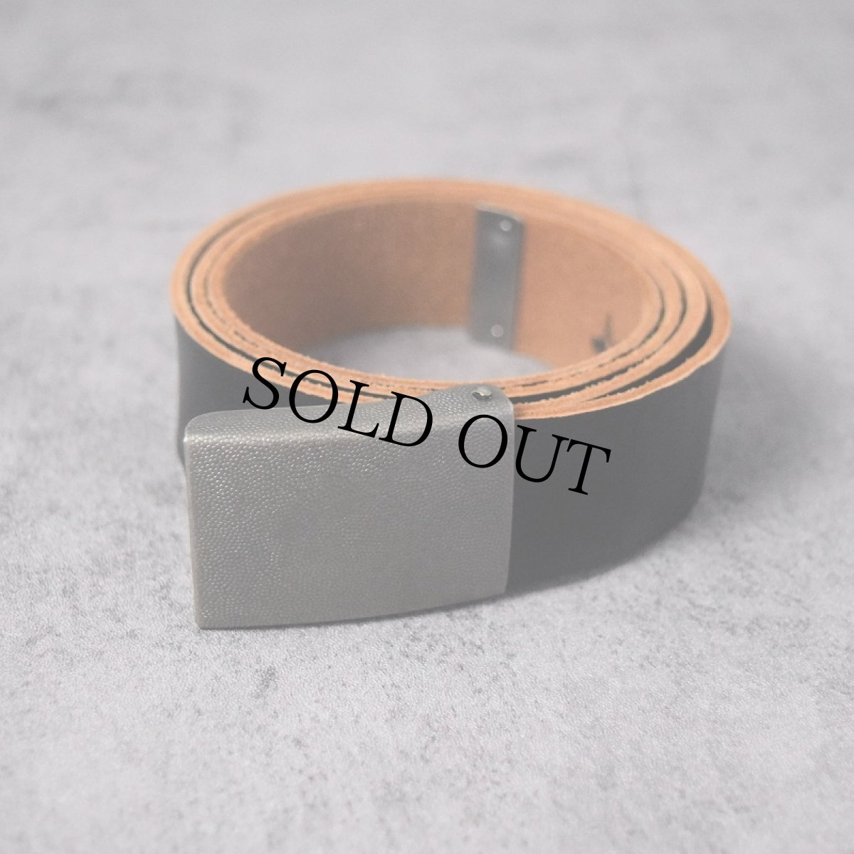 画像1: German Army レザーベルト BLACK (1)