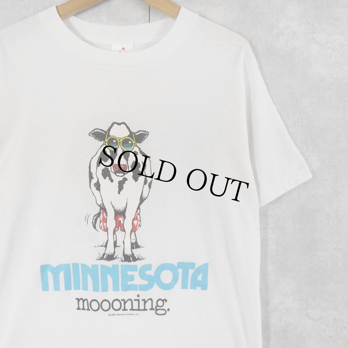 画像1: 80's USA製 "MINNESOTA MOOONING." プリントTシャツ XL (1)