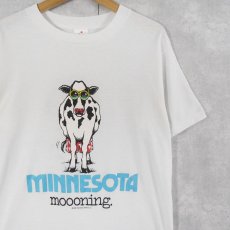 画像1: 80's USA製 "MINNESOTA MOOONING." プリントTシャツ XL (1)