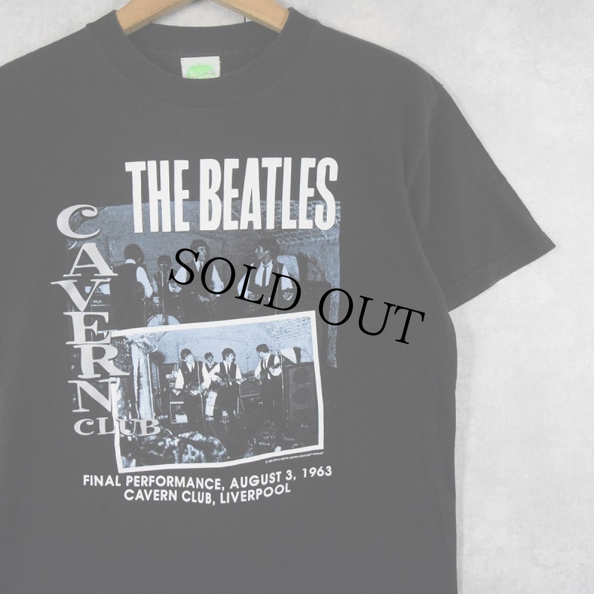 画像1: 2000's THE BEATLES "CAVERN CLUB" ロックバンドTシャツ BLACK S (1)