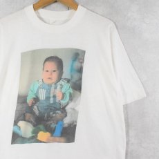 画像1: 赤ちゃん メモリアルフォトプリントTシャツ XL (1)