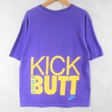画像1: 90's NIKE 銀タグ USA製 "KICK SOME BUT" プリントTシャツ M (1)