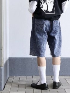 画像1: Levi's 569 ケミカルウォッシュ カットオフデニムショーツ W39 (1)