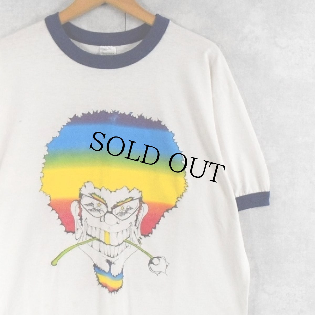 画像1: 90's USA製 "Wildstyle" グラフィックプリントリンガーTシャツ XL (1)