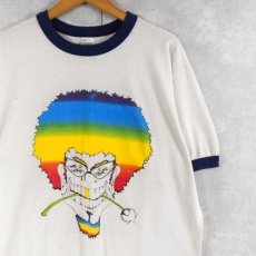 画像1: 90's USA製 "Wildstyle" グラフィックプリントリンガーTシャツ XL (1)