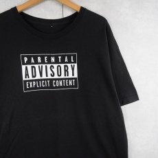 画像1: PARENTAL ADVISORY プリントTシャツ BLACK (1)
