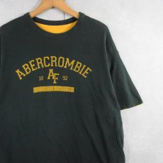画像1: 90's〜 ABERCROMBIE＆FITCH USA製 ダブルフェイス リバーシブルTシャツ GREEN L (1)