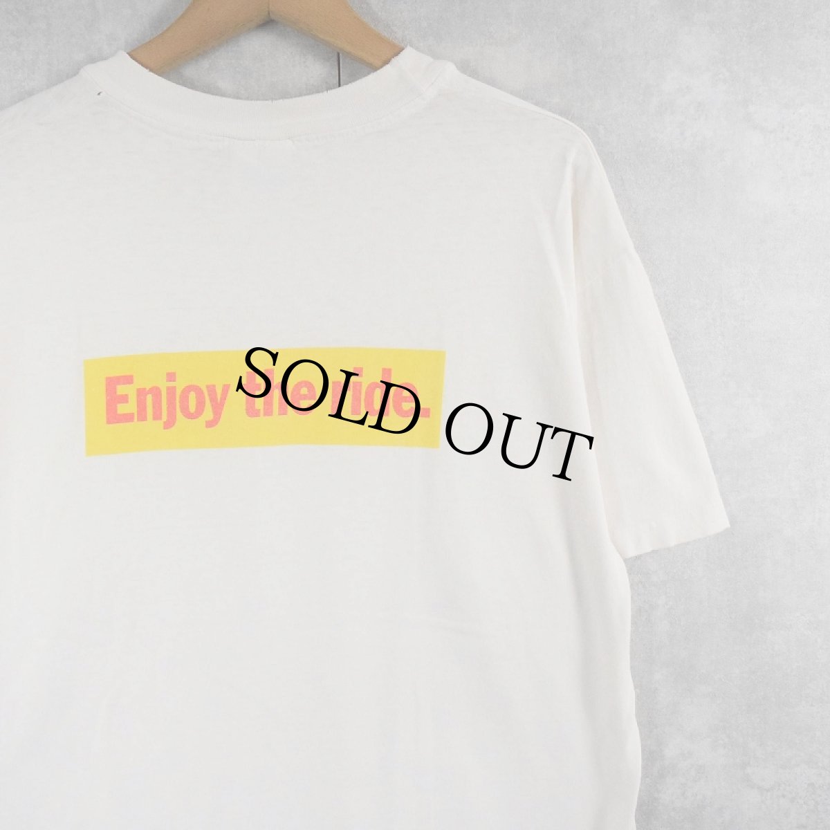 画像2: 90's NISSAN USA製 "Life is a journey. Enjoy the ride." メッセージプリントTシャツ L (2)