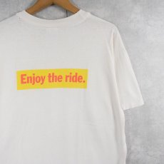 画像2: 90's NISSAN USA製 "Life is a journey. Enjoy the ride." メッセージプリントTシャツ L (2)