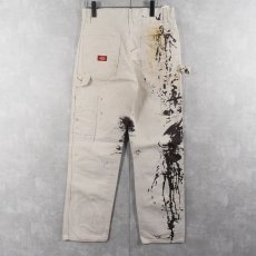 画像2: Dickies ペンキペイント ペインターパンツ W30 (2)
