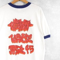 画像2: 90's USA製 "Wildstyle" グラフィックプリントリンガーTシャツ XL (2)