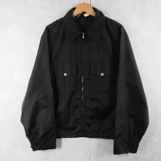 画像1: 70〜80's ナイロンジップジャケット BLACK  (1)