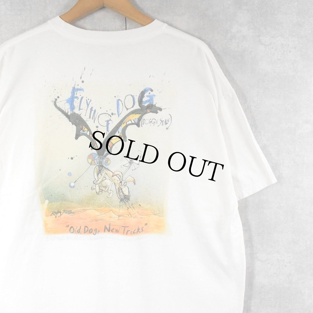 画像1: Ralph Steadman "FLYING DOG" アートプリントTシャツ XL (1)