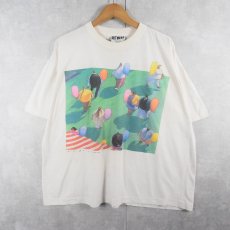 画像1: 90's R.J.Barber アートプリントTシャツ XL (1)
