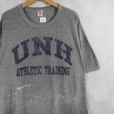 画像1: 80's RUSSELL ATHLETIC USA製 "UNH ATHLETIC TRAINING" カレッジプリントTシャツ XL (1)