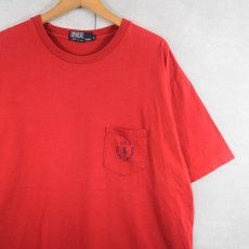 画像1: 90's POLO Ralph Lauren USA製 ロゴプリントポケットTシャツ L (1)