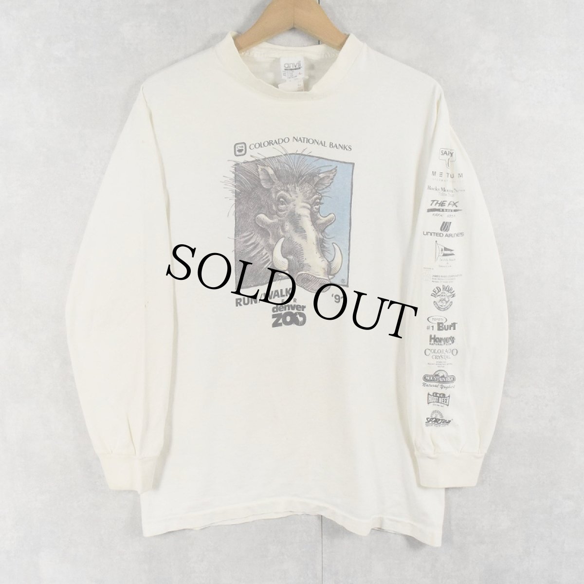 画像1: 90's COLORADO NATIONAL BANKS ”RUN/WALK FOR DENVER ZOO” プリントTシャツ L (1)