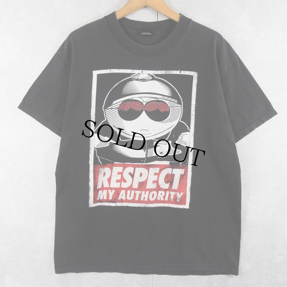 画像1: SOUTH PARK "RESPECT MY AUTHORITY" キャラクタープリントTシャツ BLACK (1)