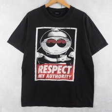 画像1: SOUTH PARK "RESPECT MY AUTHORITY" キャラクタープリントTシャツ BLACK (1)
