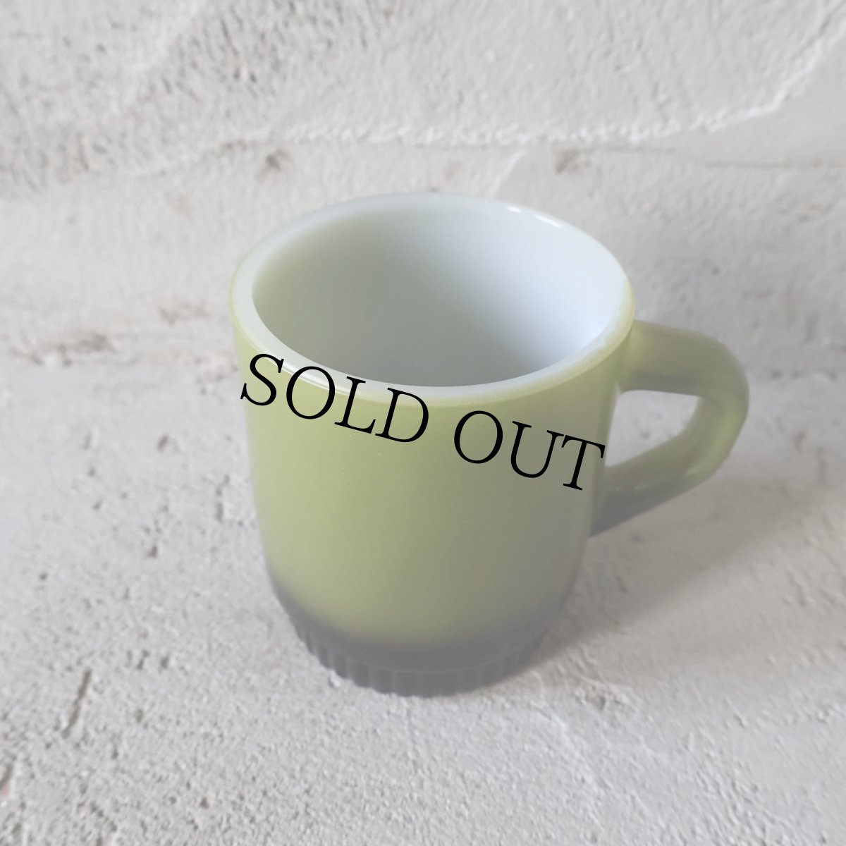 画像1: 60's Fire-King USA製 スタッキング リブボトムマグ (1)