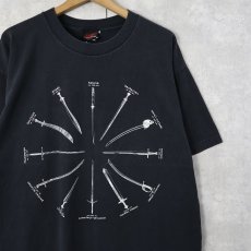 画像1: HIGHLANDER ファンタジーアクション映画 大判プリントTシャツ BLACK XL (1)