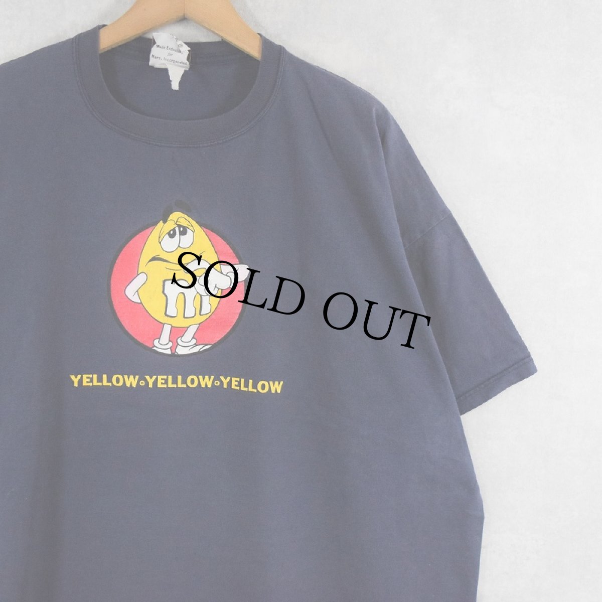 画像1: 2000's m&m's チョコレートブランド キャラクタープリントTシャツ NAVY (1)