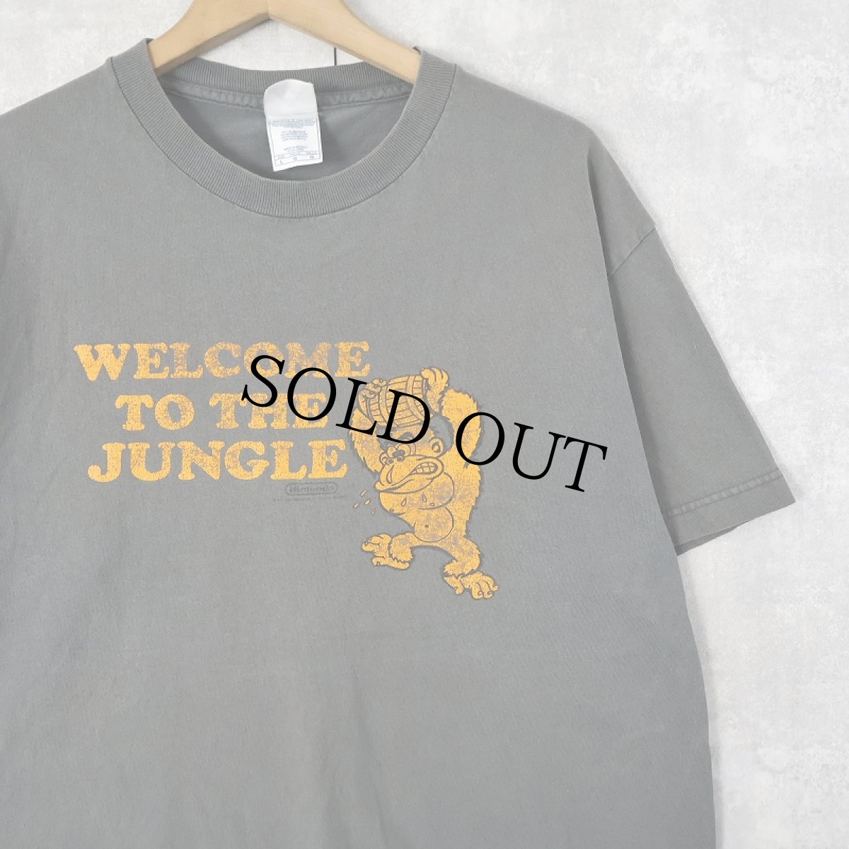 画像1: Nintendo DONKEY KONG "WELCOME TO THE JUNGLE" ゲームプリントTシャツ L (1)