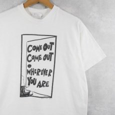 画像1: 90's DONT PANIC USA製 ”COME OUT..." プリントTシャツ L (1)