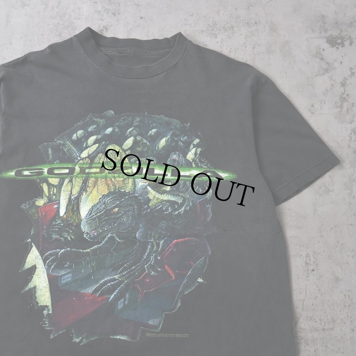画像1: GODZILLA キャラクタープリントTシャツ BLACK (1)