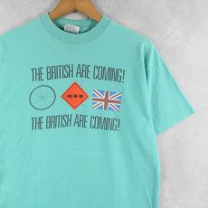 画像1: 90's TANDEM COMPUTERS USA製 "THE BRITISH ARE COMING!" コンピューター企業プリントTシャツ L (1)