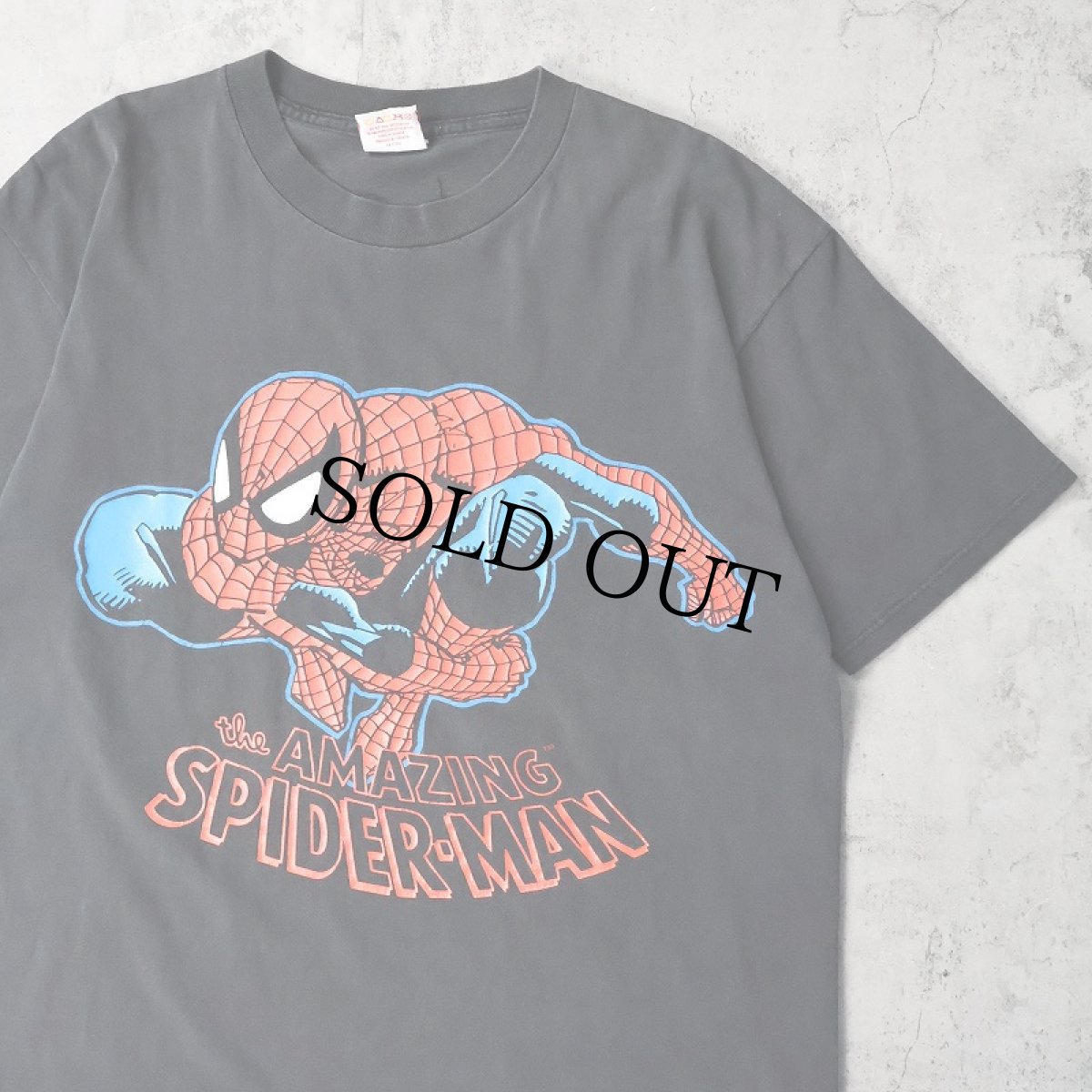 画像1: THE AMAZING SPIDER-MAN キャラクタープリントTシャツ BLACK L (1)