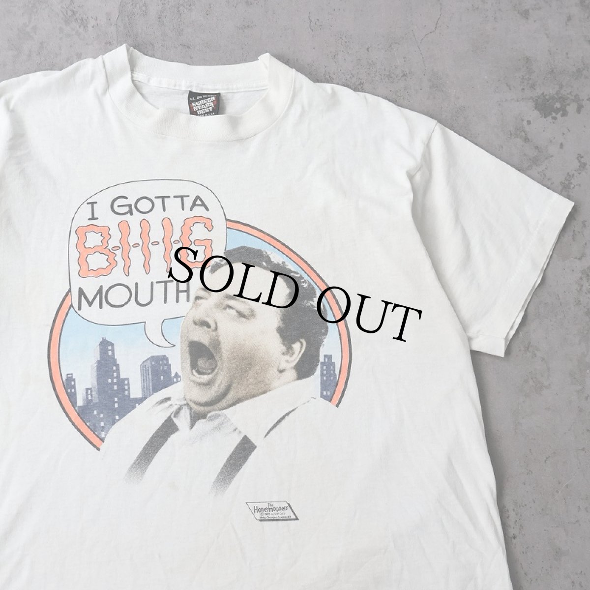 画像1: 80's The Honeymooners USA製 "I GOTTA B-I-I-I-G MOUTH" コメディドラマプリントTシャツ XL (1)