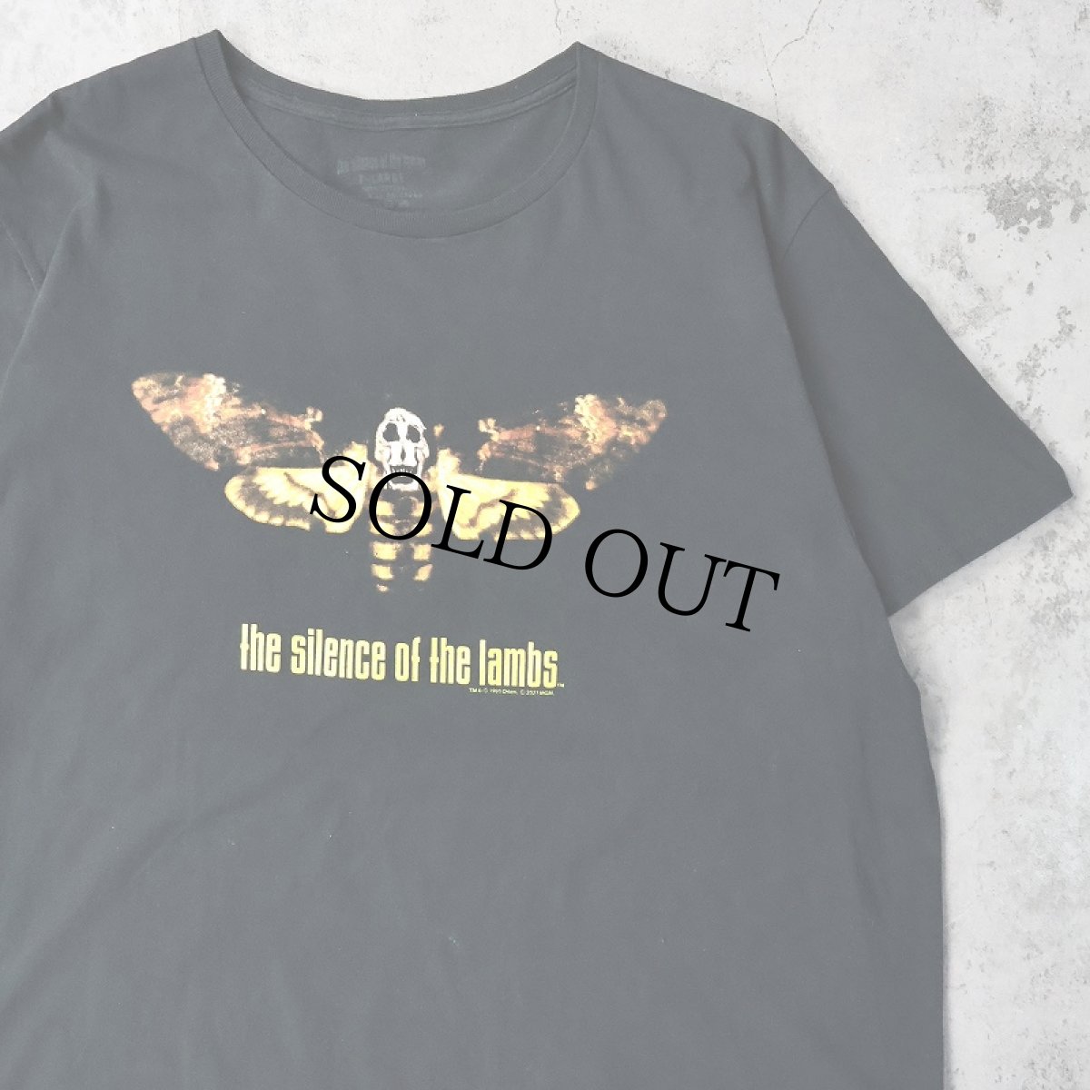 画像1: THE SILENCE OF THE LAMB ホラー映画プリントTシャツ BLACK XL (1)