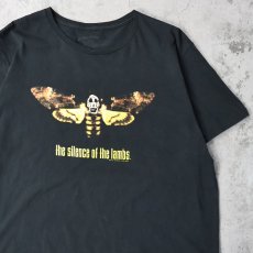 画像1: THE SILENCE OF THE LAMB ホラー映画プリントTシャツ BLACK XL (1)