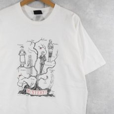 画像1: 90's Edward Gorey USA製 "MYSTERY!" イラストプリントTシャツ XL (1)