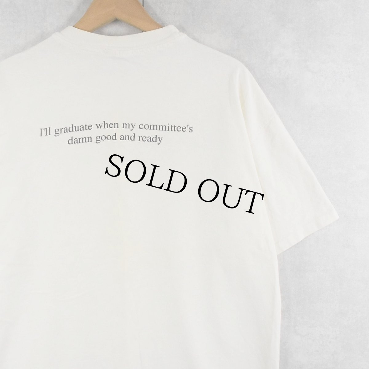 画像2: 90's "I'll graduate when i'm damn good and ready" ジョークプリントTシャツ XL (2)
