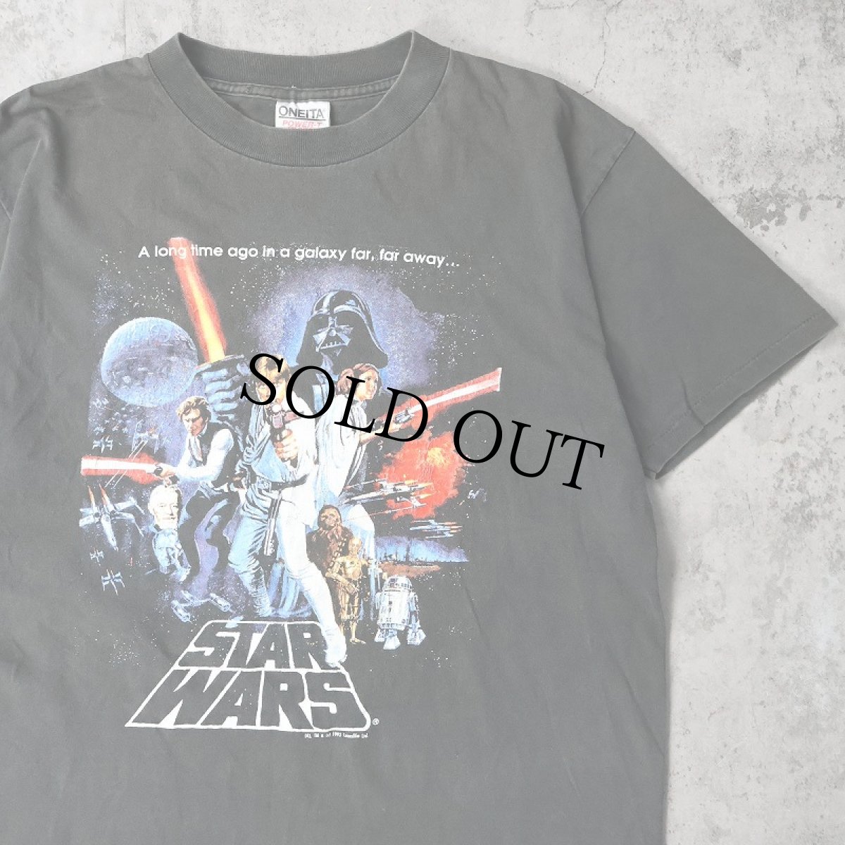 画像1: 90's STAR WARS USA製 映画プリントTシャツ BLACK L (1)
