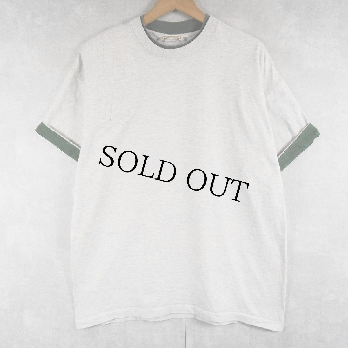 画像1: 80〜90's L.L.Bean USA製 レイヤードデザイン ガンパッチ付きTシャツ XL (1)