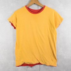 画像2: 70〜80's Sportswear "IOWA STATE UNIVERSITY" ダブルフェイス リバーシブルTシャツ L (2)
