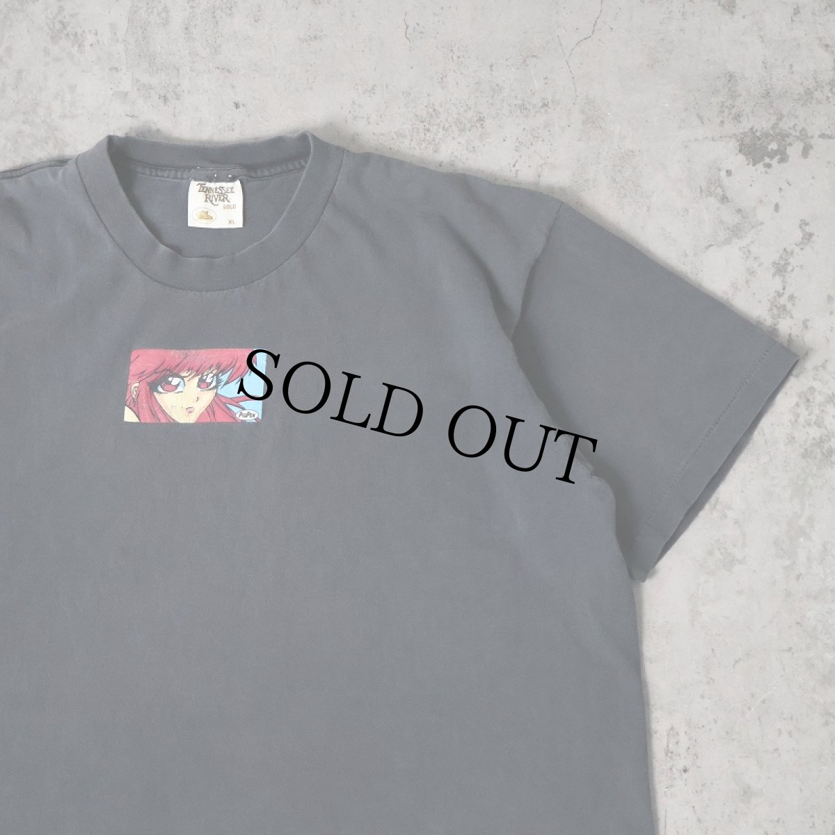 画像1: 90's PIG PEN USA製 アニメキャラクタープリントTシャツ BLACK XL (1)